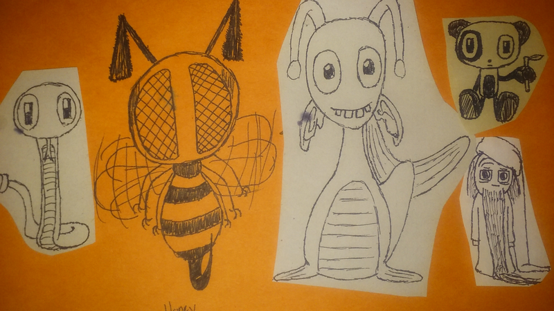 The only surviving doodles (there were at least 30 originally)